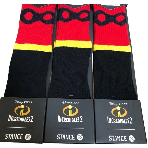 Stance Youth Large Disney Incredibles Socks Set of 3 Pairs - Picture 1 of 2